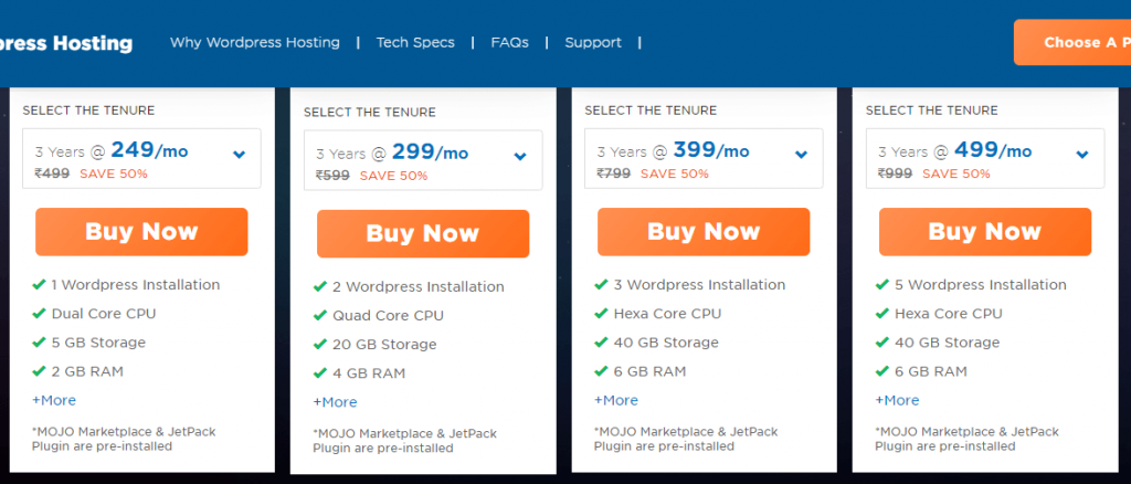 best wordpress hostings in India