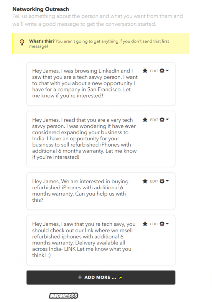 Nichesss Review -- Career Tools Output